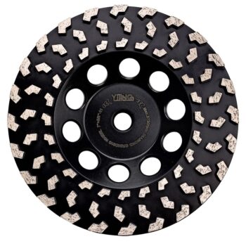 7" Concrete Grinding Cup Diamond Concrete Grinding Wheel with 5/8"-11 Arbor for Polishing and Cleaning Stone Concrete Surface, Cement, Marble, Rock, Granite, and Thinset Removing