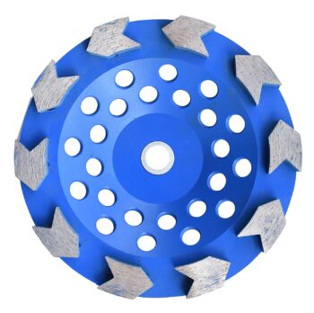 ACTINTOOL 7 in. x 7/8-5/8 in. Non Threaded 10 Pcs Arrow Segments Grinding Cup Wheel for for Concrete Epoxy Glue Mastic Paint and Coating Removal(7/8"-5/8" Non-Threaded)