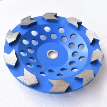 ACTINTOOL 7 in. x 7/8-5/8 in. Non Threaded 10 Pcs Arrow Segments Grinding Cup Wheel for for Concrete Epoxy Glue Mastic Paint and Coating Removal(7/8"-5/8" Non-Threaded)