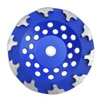 ACTINTOOL 7 in. x 7/8"-5/8" in. 10 T Segments Super Agressive Premium Mastic Epoxy Thinset Screed Coating Removing Diamond Cup Wheel, 7 Inch No Loose Concrete Grinding Wheel (Non-Threaded)