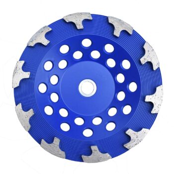 ACTINTOOL 7 in. x 7/8"-5/8" in. 10 T Segments Super Agressive Premium Mastic Epoxy Thinset Screed Coating Removing Diamond Cup Wheel, 7 Inch No Loose Concrete Grinding Wheel (Non-Threaded)