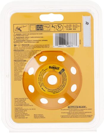 DEWALT Grinding Wheel, Double Row, Diamond Cup, 4-1/2-Inch (DW4774)