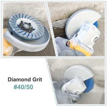 HIGHDRIL Concrete Diamond Grinding Cup Wheel 4-1/2" Turbo Cup Wheel for Cutting,Grinding,Shaping Concrete Marble Granite Brick