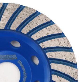 HIGHDRIL Concrete Diamond Grinding Cup Wheel 4-1/2" Turbo Cup Wheel for Cutting,Grinding,Shaping Concrete Marble Granite Brick