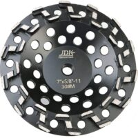 JDK 7 inch Z Segmented Diamond Grinding Wheel for Polishing and Cleaning Stone Concrete Surface Epoxy Paint,Glue and Light Coating Removal 5/8"-11 Arbor (Medium)