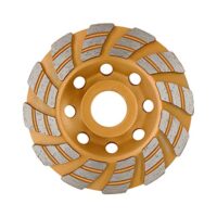 FINGLEE DT 4 Inch Diamond Grinding Cup Wheel for Angle Grinder,Concrete Stone Masonry Polishing,12 Unique segs,with 4/5" 5/8" Adapters (4 inch)