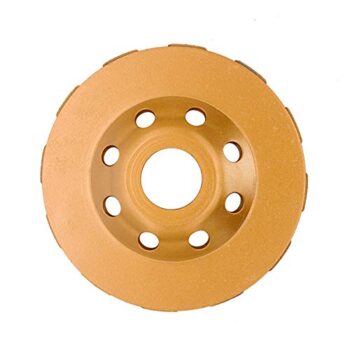 FINGLEE DT 4 Inch Diamond Grinding Cup Wheel for Angle Grinder,Concrete Stone Masonry Polishing,12 Unique segs,with 4/5" 5/8" Adapters (4 inch)