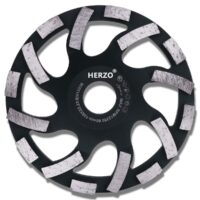 HERZO Diamond Concrete Grinding Wheel 5 inch,Diamond Cup Wheel for for Polishing and Cleaning Stone Concrete Surface, Cement, Marble, Rock, Granite, and Thinset Removing