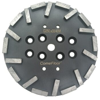 10 Inch Diamond Grinding Plate for Concrete Floor, 20 Segments Disc Compatible for Edco Husqvarna Blastrac MK Grinders, 30/40 Grit Medium Bond