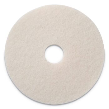 Americo Polishing Pads, 17" Diameter, White, 5/Carton