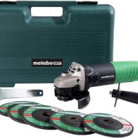 Metabo HPT 4-1/2-Inch Angle Grinder, Includes 5 Grinding Wheels & Hard Case, 6.2-Amp Motor, Compact & Lightweight, G12SR4