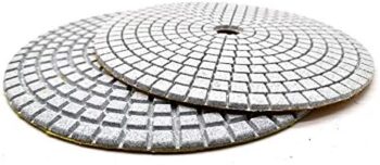 2pcs 7" inch 180mm Diamond Polishing Pads Grits for Granite Concrete Marble Polishing Wet/Dry 50#