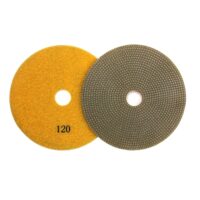 7" Electroplated Diamond Polishing Pads- 120 Grit Wet Dry Sanding for Granite Marble Concrete Ceramics Glass (7"-120 Grit-1PCS)