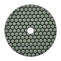 7" High Performance Dry Stone/Concrete Polishing Pads, 1.5mm Segment Height, Honeycomb Style, 30 Grit