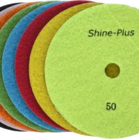 DPP7SETB 7-Inch Shine-Plus Dry Diamond Polishing Pads Black Buff, 8-Piece