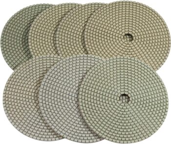 Stadea PPD121N 7" Dry Diamond Polishing Pads for Concrete Travertine Marble Terrazzo Floor Edges Countertop Polishing - Grit 30, Series Super C